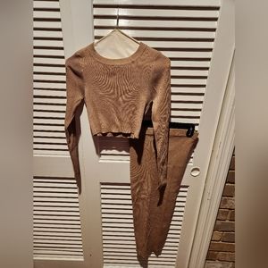 Naked Wardrobe cropped top and skirt set.  🐫